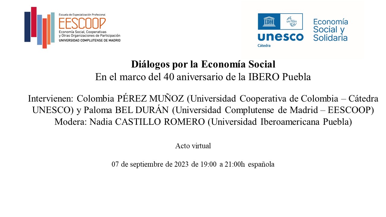 Cátedra UNESCO 07/09 - Diálogos por la Economía Social